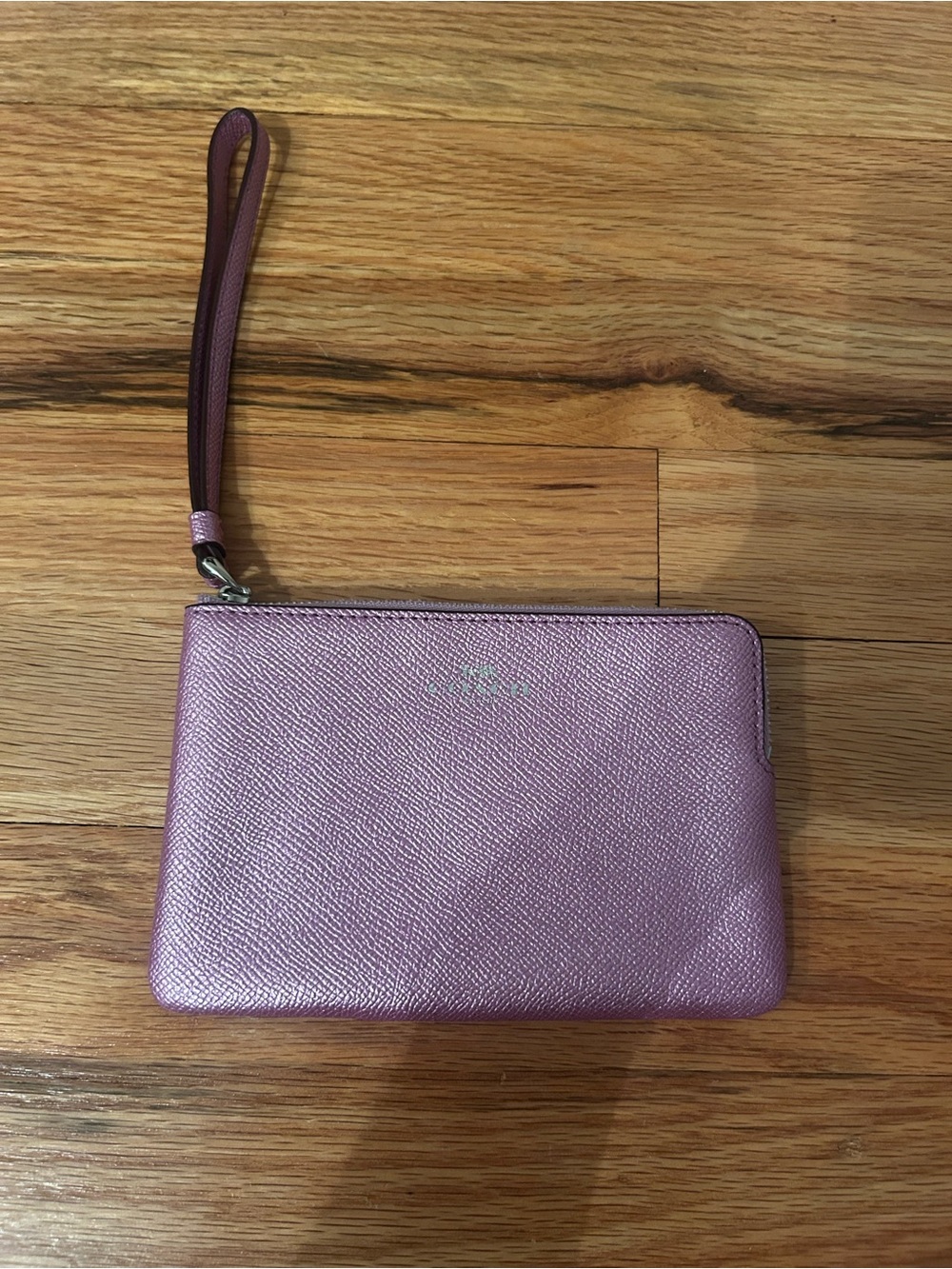 Coach Metallic Purple Wristlet